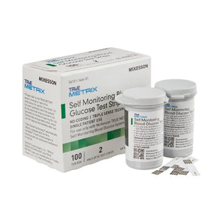 McKesson TRUE METRIX - Blood Glucose Test Strips 100 Strips per Box For Self Monitoring Blood Glucose System - 06-R3051-41