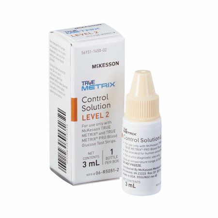 McKesson TRUE METRIX - Blood Glucose Control Solution Blood Glucose Testing 3 mL Level 2 - 06-R5051-2