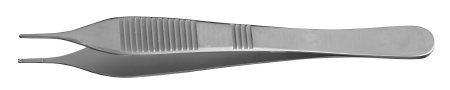 McKesson Argent - Tissue Forceps Adson 4-3/4 Inch Length Surgical Grade Stainless Steel NonSterile NonLocking Thumb Handle Straight 1 X 2 Teeth - 43-1-774