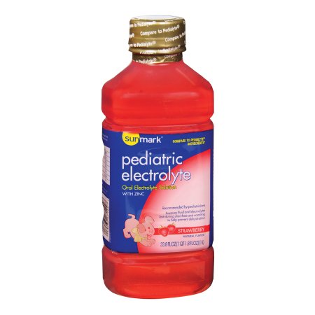 sunmark - Pediatric Oral Electrolyte Solution Strawberry Flavor 33.8 oz. Bottle Ready to Use - 01093967144