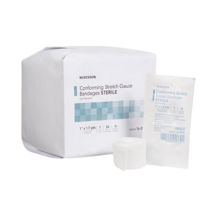 McKesson - Conforming Bandage Polyester 1 Inch X 1-7/10 Yard Roll Shape Sterile - 16-016