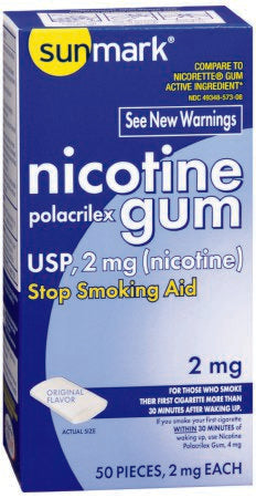 sunmark - Stop Smoking Aid 2 mg Strength Gum - 49348057308