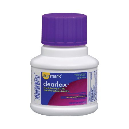 sunmark clearlax - Laxative Powder 4.1 oz. 17 Gram Strength Polyethylene Glycol 3350 - 49348089350