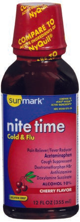 sunmark - Cold and Cough Relief 650 mg - 30 mg - 12.5 mg / 30 mL Strength Liquid 12 oz. - 49348097539