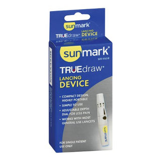 sunmark - Lancing Device Truedraw Lancet Needle Multiple Depth Settings Push Button Activation - 56151014201