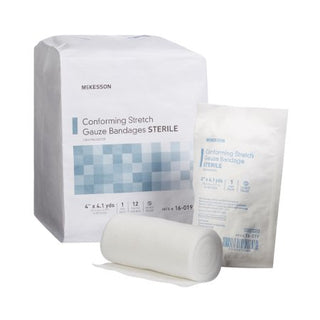 McKesson - Conforming Bandage Polyester 4 Inch X 4-1/10 Yard Roll Shape Sterile - 16-019