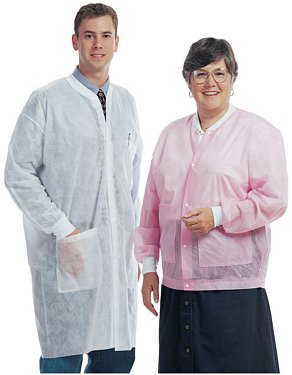 PRETECT - Lab Jacket Blue Medium Hip Length Disposable - 33-140