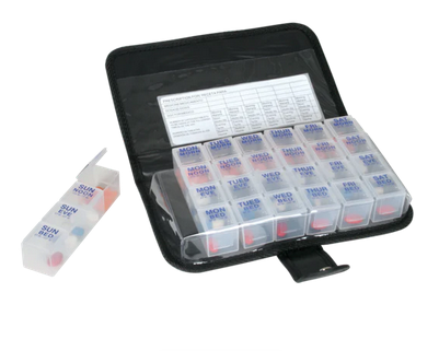 Apothecary Products One-Day-At-A-Time with Carrying Case Pill Organizer Large 7 Day 4 Dose - 67436