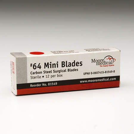 McKesson - Surgical Blade Carbon Steel No. 64 Sterile Disposable Individually Wrapped - MMC#64
