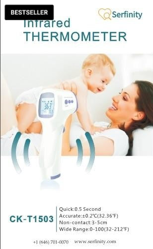Serfinity Infrared Digital Thermometer - One Click Temperature Measurement-FDA Approved - CK-T1503