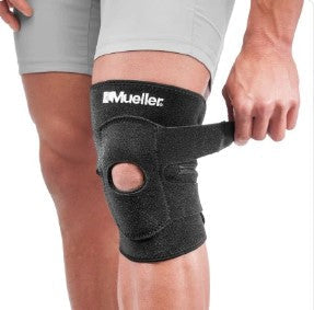 Mueller Sport Care - Knee Support One Size Fits Most Hook and Loop Strap Closure 12 to 21 Inch Above Knee Circumference Left or Right Knee - 6441
