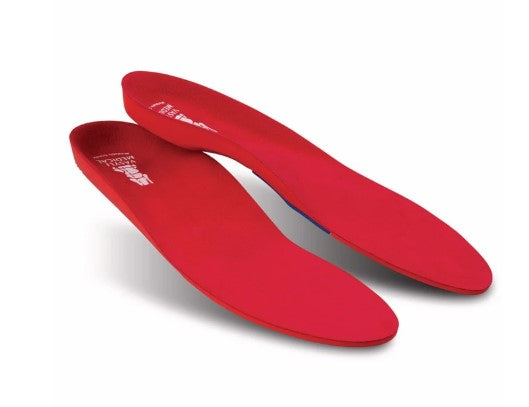 Vasyli Custom Full Length Insoles, Red, Large - 081328780