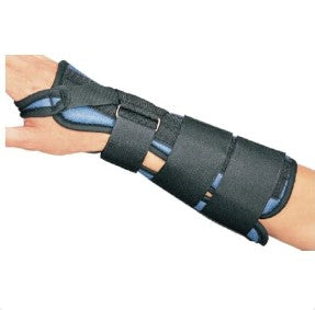 DJO Splint Adult Wrist Foam Tricot Black/Blue Size 10" Large Right Ea - 79-87427