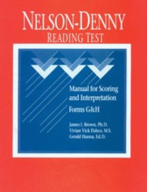 Proed Nelson-Denny Reading Test - Forms G & H Gerald Hanna | Vivian Vick Fishco | James I. Brown  - 13246