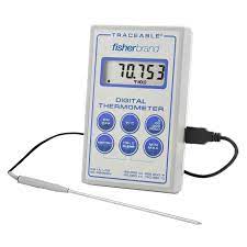 PANTek Technologies Fisherbrand Traceable - Digital Laboratory Thermometer with Alarm Fahrenheit / Celsius -40° to 300°F (-40° to 150°C) Stainless Steel Probe Battery Operated - ACC9270DIG