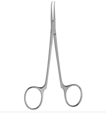Facial Nerve Dissector V. Mueller® McCabe 5.5 Inch Angled Smooth Jaws 14 mm Long - RH1585