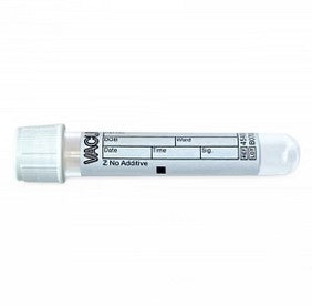 Greiner Bio-One Vacuette Venous Blood Collection Tube Serum Tube Plain 13 X 75 mm 3 mL White / Black Ring Pull Cap Polyethylene Terephthalate (PET) Tube PK/50 - 454241