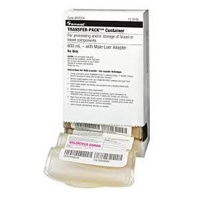 Fenwal Transfer Pack Containers with Male Luer - Transfer Pack container with Male Luer, 600 mL BX/12 - 4R2024