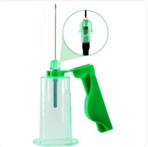 VACUETTE Quickshield Complete Plus - Blood Collection Needle with Holder 21 Gauge 1 Inch Needle Length Safety Needle Without Tubing Sterile Case of 360 - 450235V1