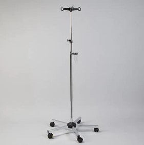 Health Care Logistics Chrome IV Pole with Screw Height Adjuster - 10650