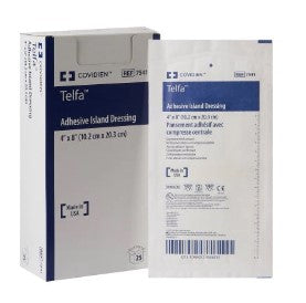 Telfa - Adhesive Dressing 4 X 8 Inch Nonwoven Rectangle White Sterile - 7541