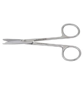Vantage - Stitch Scissors Littauer Jr 4-1/2 Inch Length Office Grade Stainless Steel NonSterile Finger Ring Handle Straight Blade Blunt Tip / Blunt Tip - 861-9758