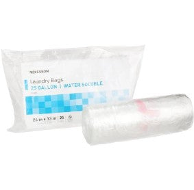 McKesson - Laundry Bag Water Soluble 20 to 25 gal. Capacity 26 X 33 Inch PK/25 - 03-641A