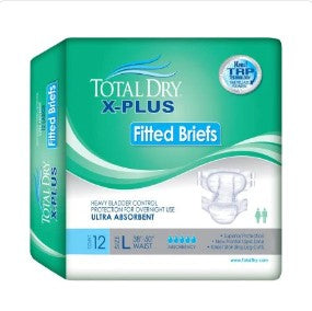 Total Dry X-Plus - Unisex Adult Incontinence Brief Medium Disposable Heavy Absorbency - SPC97033