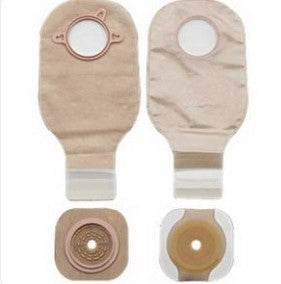 New Image - Ileostomy / Colostomy Pouch Two-Piece System 12 Inch Length Drainable Flat, Trim To Fit BX/5 - 19002