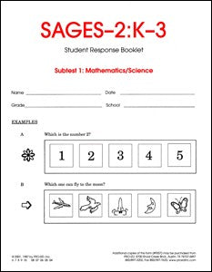 SAGES-2 K-3 Mathematics/Science Student Response Booklets (10)
