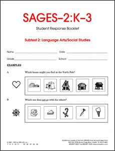 SAGES-2 K-3 Language Arts/Social Studies Student Response Booklets (10)