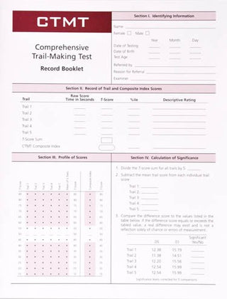 CTMT Record Booklets (10) Cecil R. Reynolds