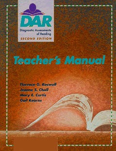 DAR-2 Teacher's Manual A Florence G. Roswell, Jeanne S. Chall, Mary E. Curtis, Gail Kearns