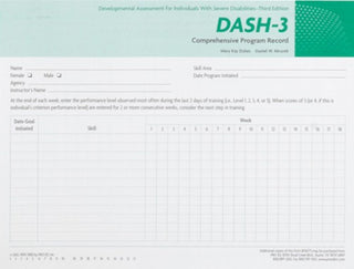 DASH-3 Comprehensive Program Record Form (25) Mary Kay Dykes, Daniel W. Mruzek