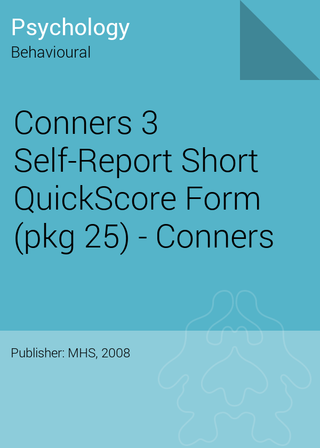 Conners-3 Self-Report Short QuikScore Forms (25) C. Keith Conners
