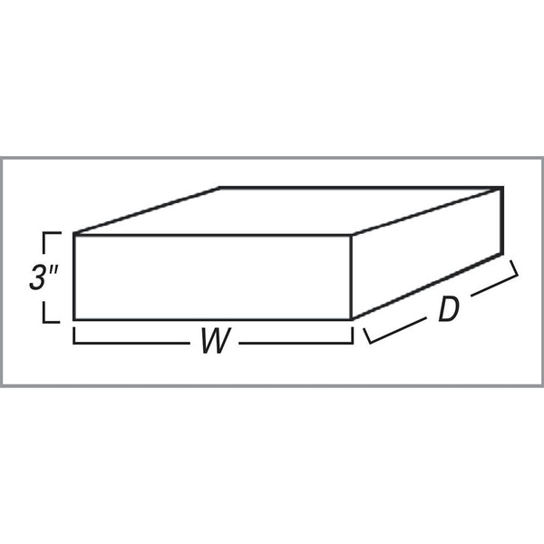 SkiL-Care Level Cushion For Solid-Seat Wheelchair, 14"W to 22"W Cushion for SSI, 22"W x 18"D - 1366/NA/221