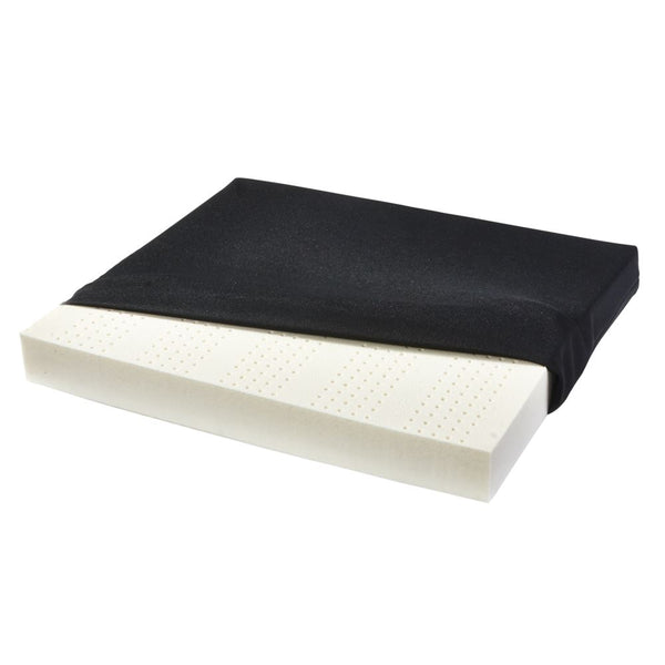 AliMed Latex Comfort Cushions Latex Cushion, 16"W x 16"D x 2"H, Black Knit Cover - 140-JR