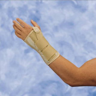 DeRoyal Wrist Splint Vinyl Left Hand Tan Large