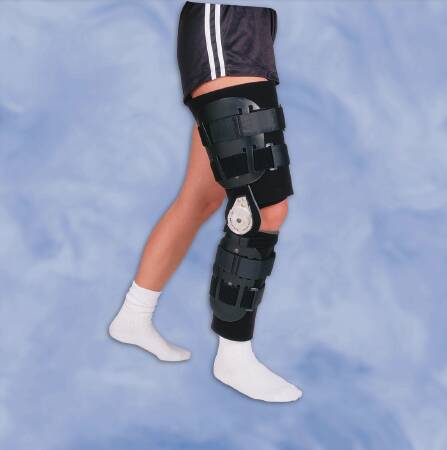 DeRoyal Knee Immobilizer DeRoyal Universal Hook and Loop Closure 22 to 27 Inch Length Left or Right Knee