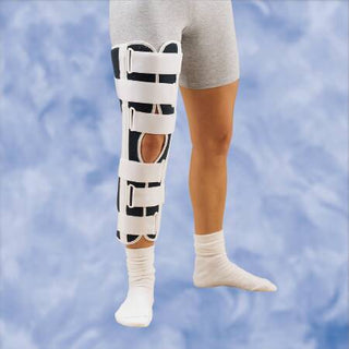 DeRoyal Knee Immobilizer DeRoyal Large Hook and Loop Closure 16 Inch Length Left or Right Knee