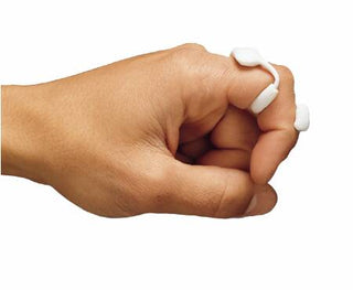 DeRoyal Finger Splint DeRoyal Spring Flexion Wire / Foam Left or Right Hand White Medium