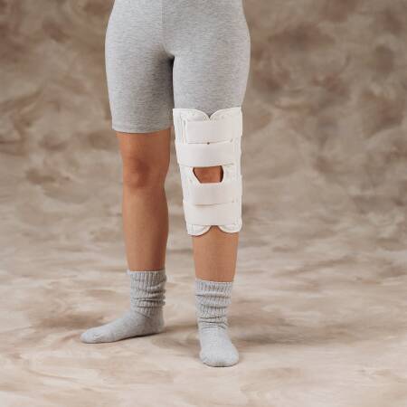 DeRoyal Knee Immobilizer Sized Superlite™ Medium Hook and Loop Closure 12 Inch Length Left or Right Knee