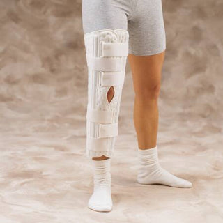 DeRoyal Knee Immobilizer Sized Superlite™ Small Hook and Loop Closure 20 Inch Length Left or Right Knee