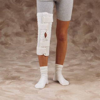 DeRoyal Knee Immobilizer Sized Superlite™ Medium Hook and Loop Closure 16 Inch Length Left or Right Knee