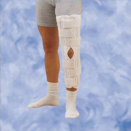 DeRoyal Knee Immobilizer Sized Superlite™ Medium Hook and Loop Closure 20 Inch Length Left or Right Knee