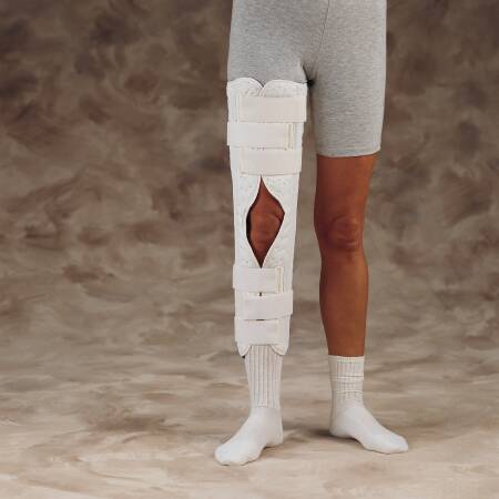 DeRoyal Knee Immobilizer Sized Superlite™ Large Hook and Loop Closure 24 Inch Length Left or Right Knee