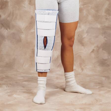 DeRoyal Knee Immobilizer DeRoyal Universal Hook and Loop Closure 20 Inch Length Left or Right Knee