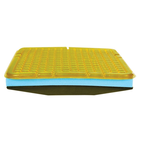 AliMed T-Gel Plus Checkerboard Cushion w/Solid Seat Insert Black Knit Cover, 18"W x 16"D - 1535