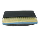 AliMed T-Gel Plus Checkerboard Cushion w/Solid Seat Insert Black Knit Cover, 18"W x 16"D - 1535