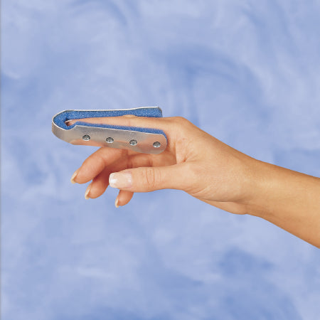 DeRoyal Finger Splint DeRoyal Fold-Over Aluminum Left or Right Hand Silver Large